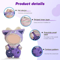 YUFUDUO striped shirt for 17cm dolls offers versatile mix-and-match options