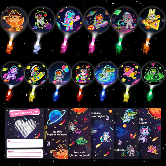 YUGYNNSI Valentines finger light dinosaur design with bright classroom glow.