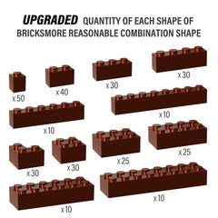 YUJHITP 12-size brown bricks accessories for versatile layouts and MOC builds