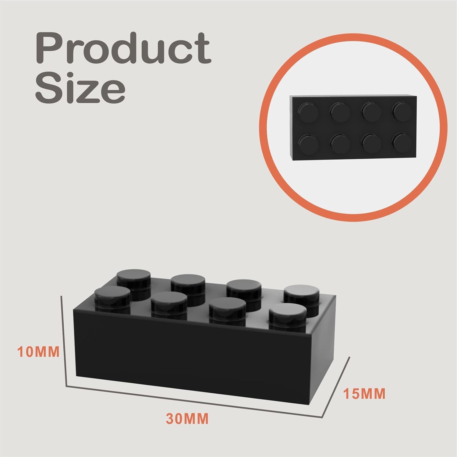 YUJHITP black 2x4 brick set supports bulk projects and classroom rewards.