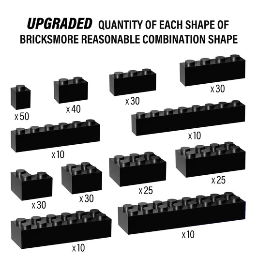 YUJHITP black bricks compatible with LEGO parts for versatile construction.
