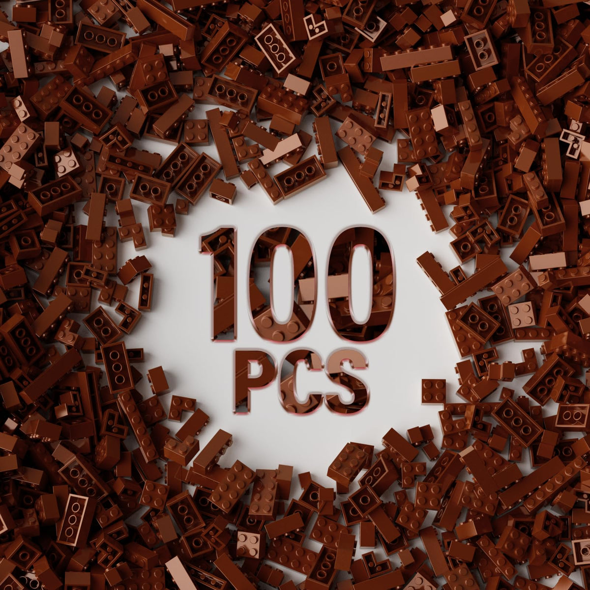 YUJHITP brown classic bricks close-up showing durable ABS construction for lasting play
