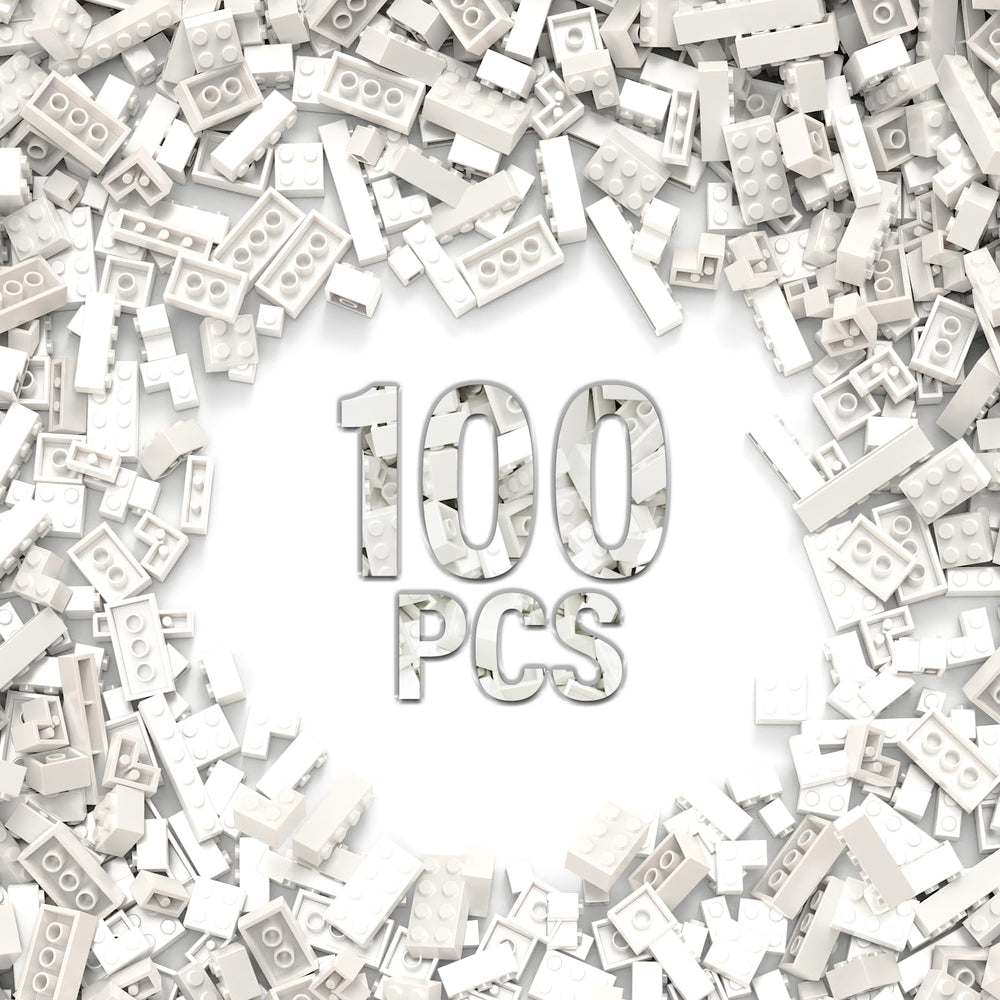 YUJHITP classic white bricks for LEGO compatibility and creative play.