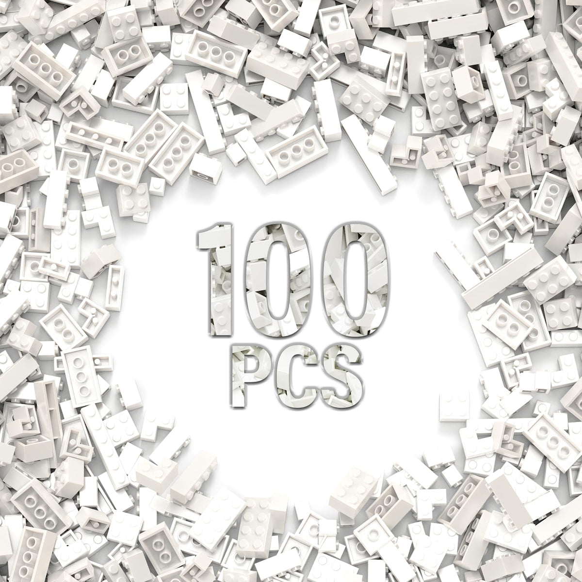 YUJHITP classic white bricks for LEGO compatibility and creative play.