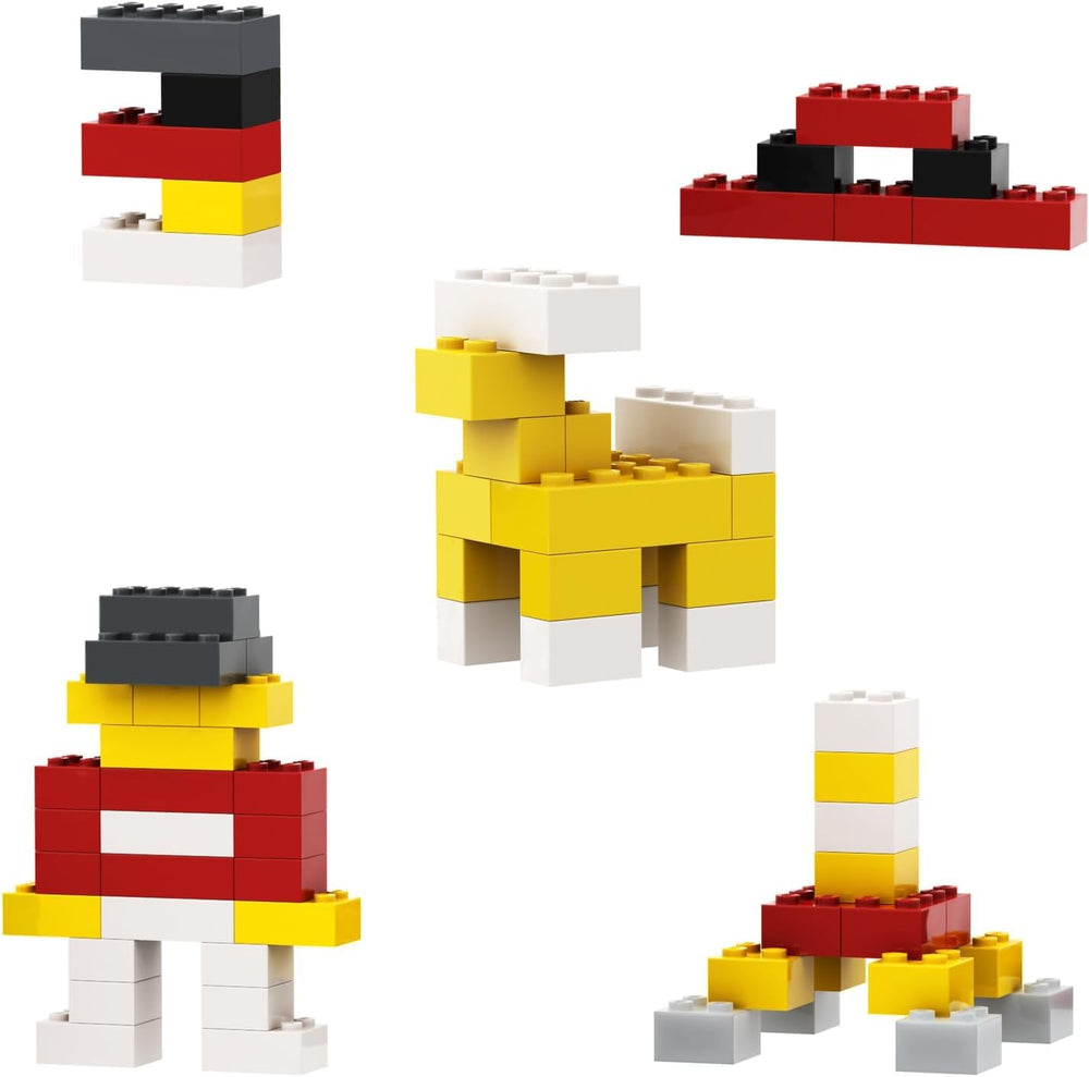 YUJHITP LEGO-compatible bricks showcased in a creative build