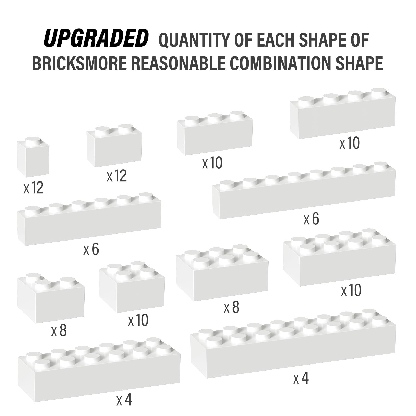 YUJHITP white bricks in bulk ideal for classroom use.