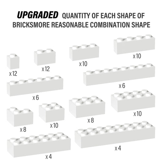 YUJHITP white bricks in bulk ideal for classroom use.