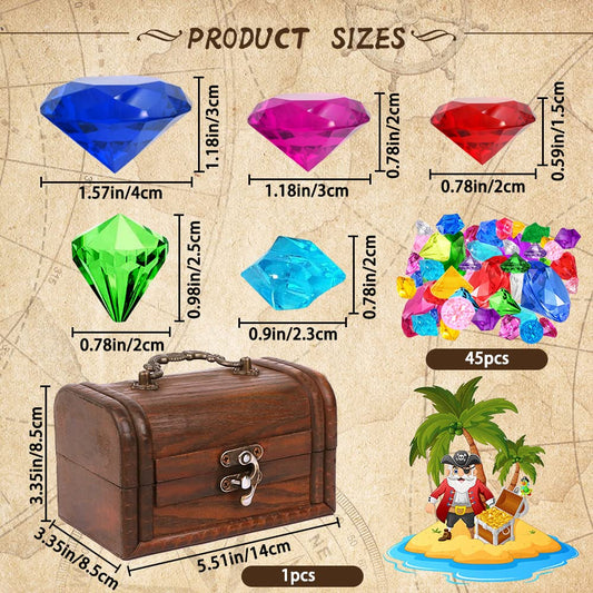 YUJUN pirate treasure chest for colorful underwater adventures.