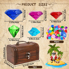 YUJUN pirate treasure chest for colorful underwater adventures.