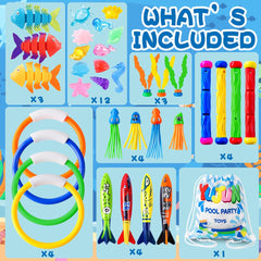 YUJUN pool diving sticks for underwater retrieval and skill-building
