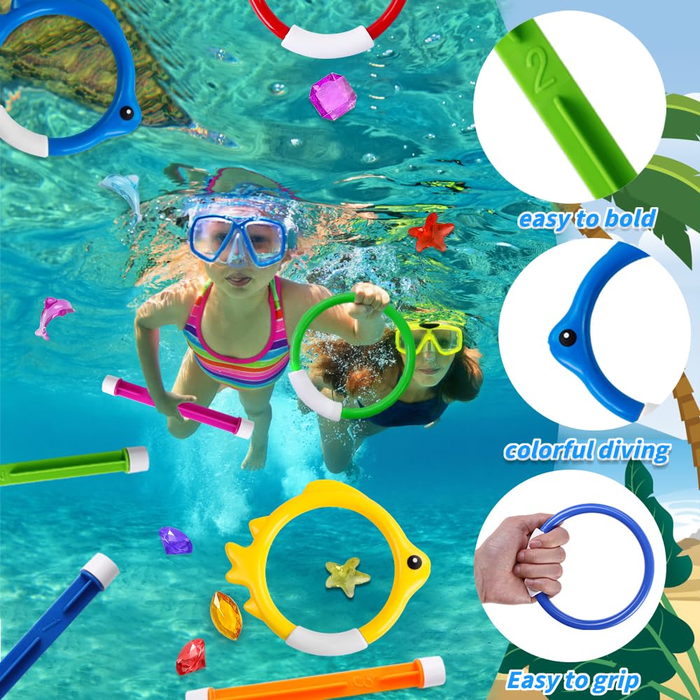 YUJUN pool rings displayed in bright colors for easy reach during water games