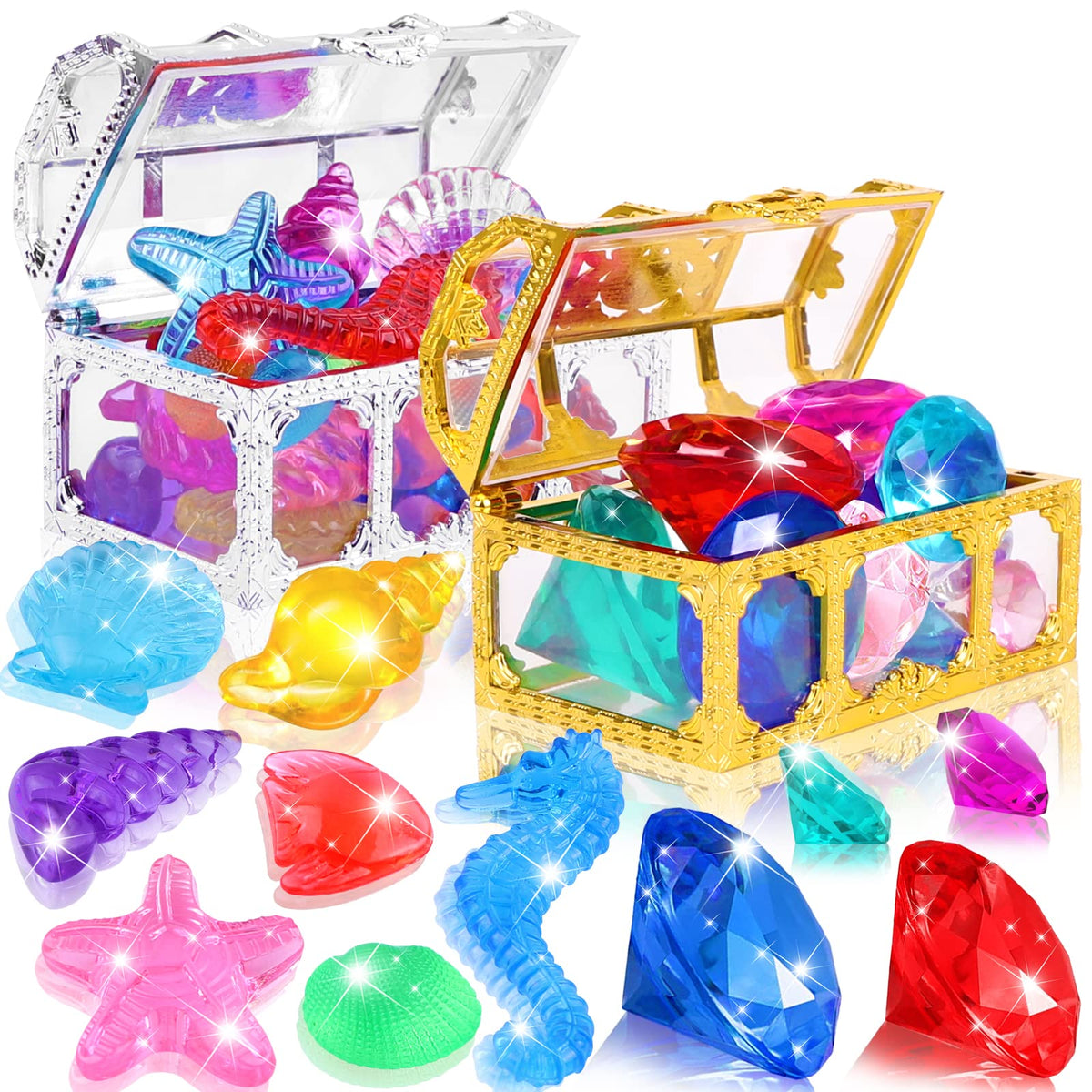 YUJUN treasure-box diamonds glow for pool treasure hunts