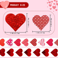 Nine styles of YUJUN heart stickers offer romantic variety.