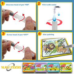 YUKEZOOG water drawing book Transportation scenes inspire storytelling and motor skills
