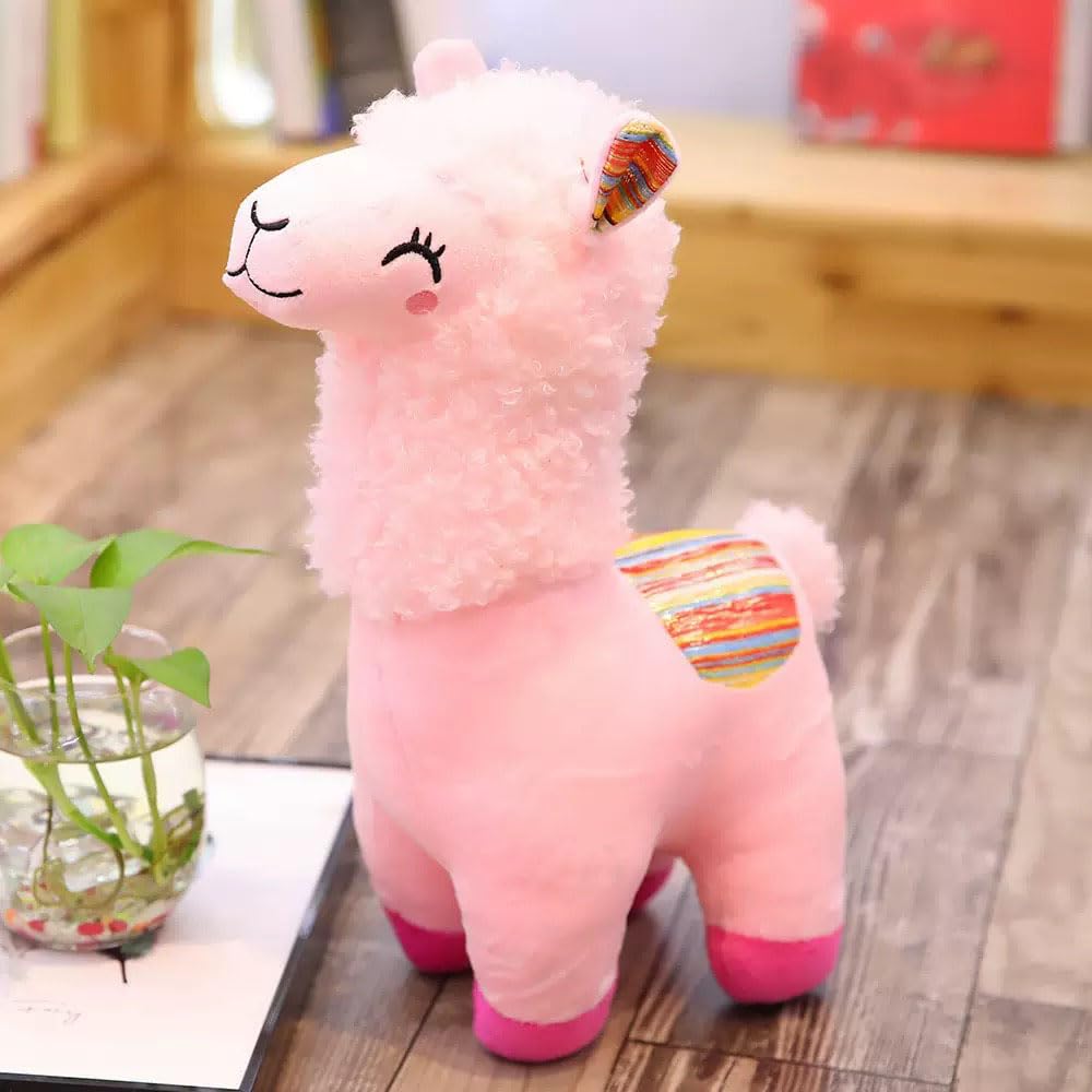 YUKOUQIAN alpaca plush toy pink perfect for gentle bedtime companionship
