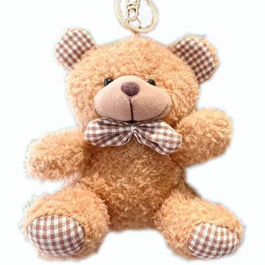 YUKOUQIAN bear plush keychain with soft fabric for everyday carry