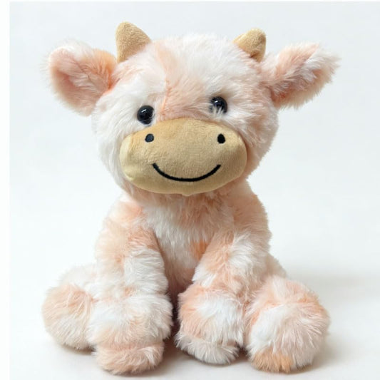 YUKOUQIAN cute cow plush 8in sitting orange for playful cuddles and comfort.