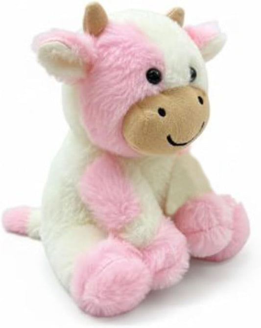 YUKOUQIAN cow plush 8inch light pink full view for cuddling