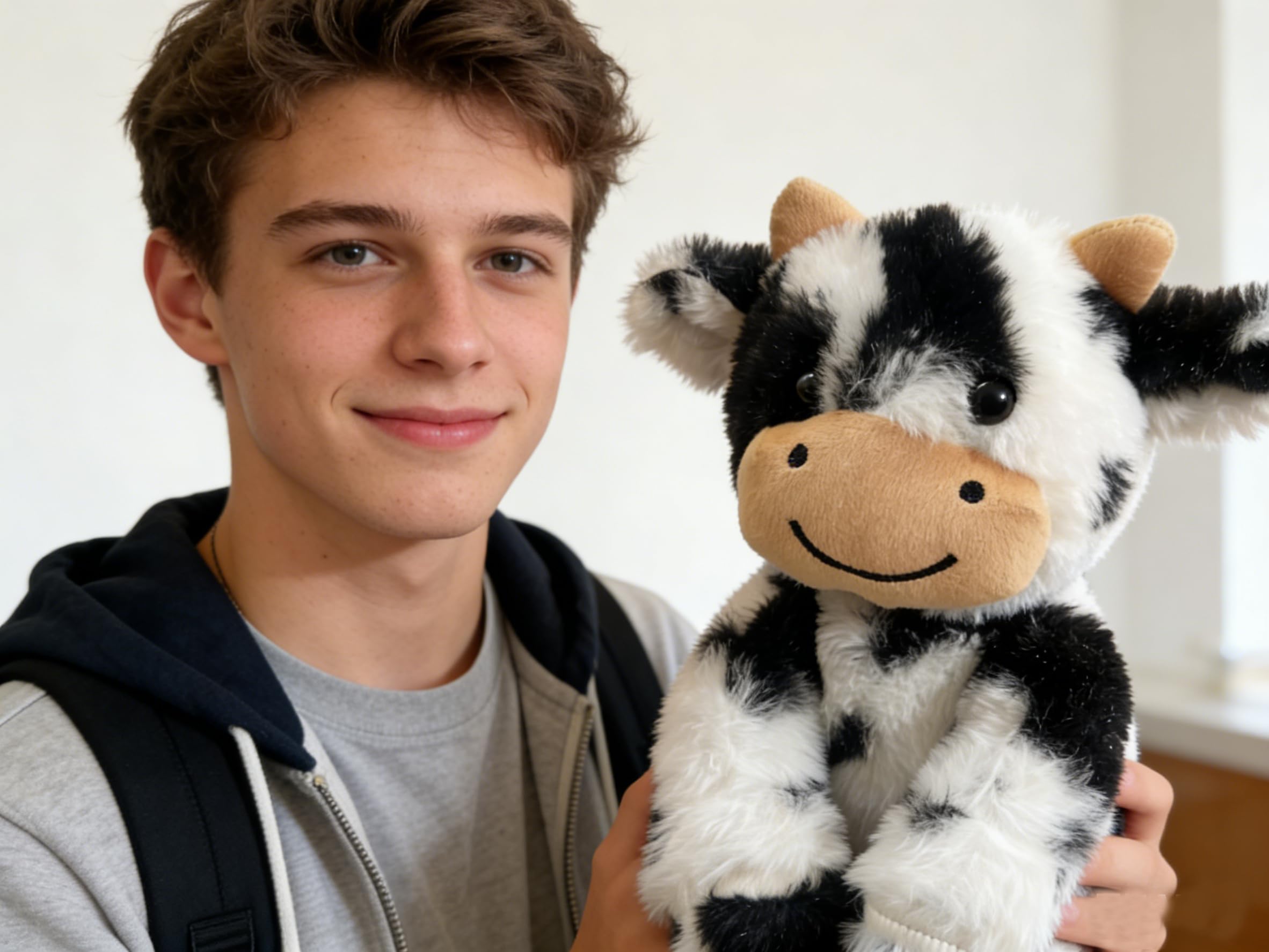 YUKOUQIAN cow plush pattern 04—soft fabric with unique character