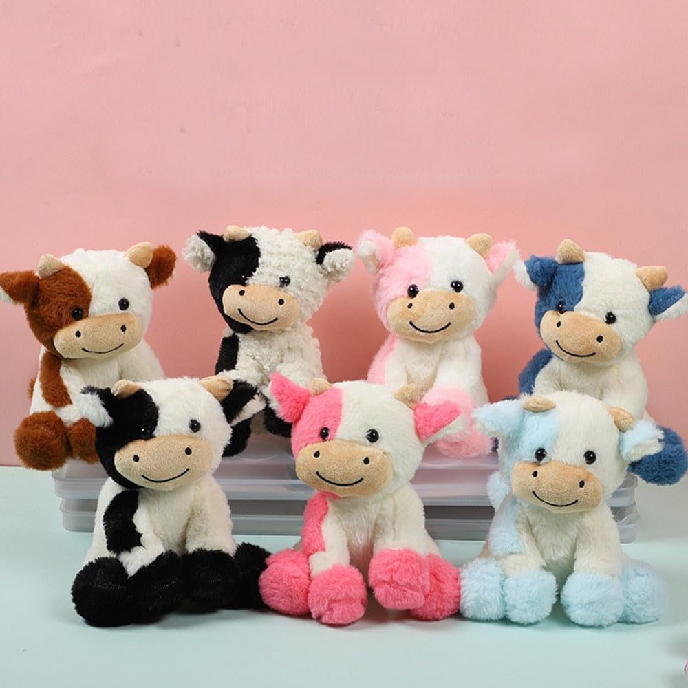 YUKOUQIAN cow plush toy in gift-ready packaging for birthdays.