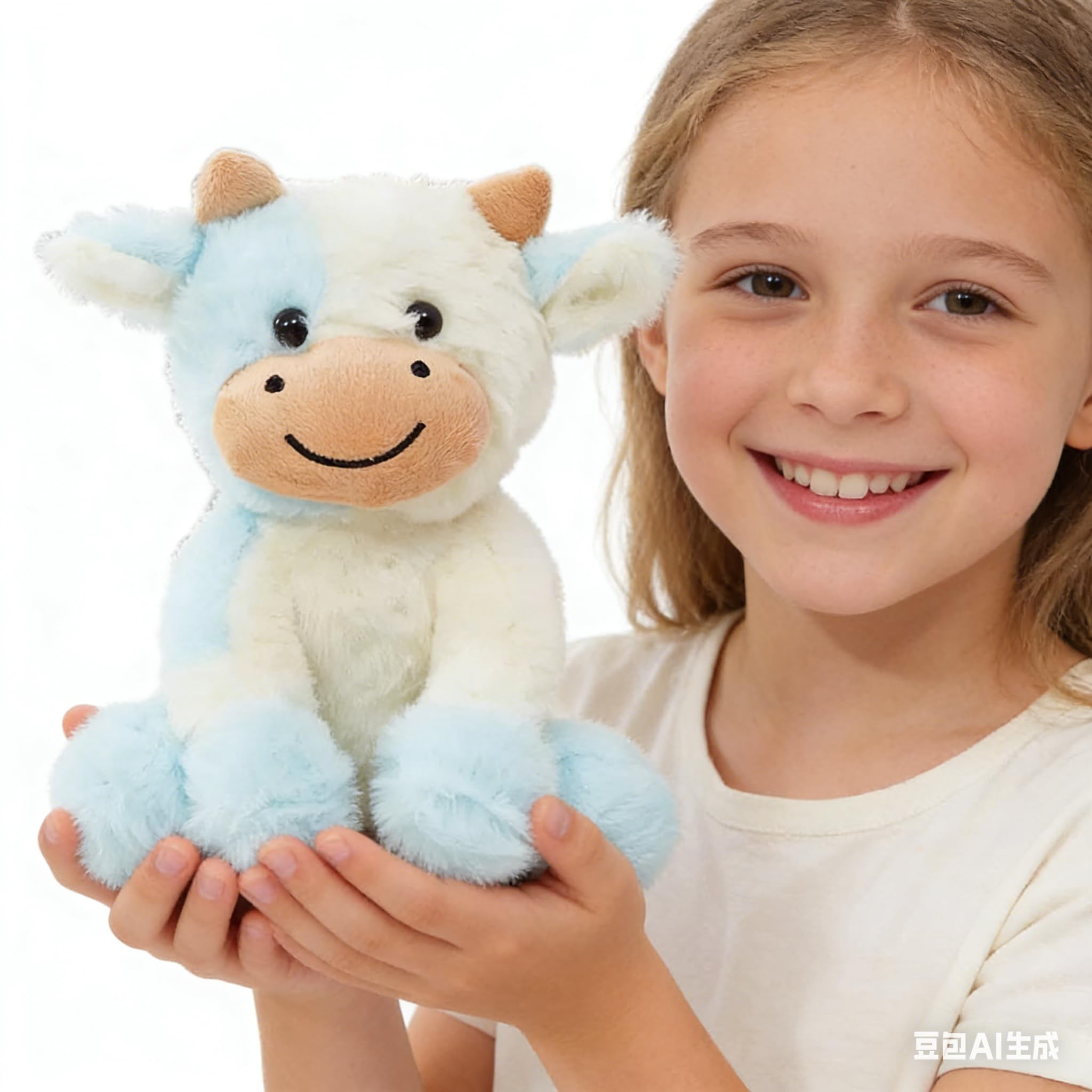 YUKOUQIAN cow plush, soft fur for cozy comforting moments.