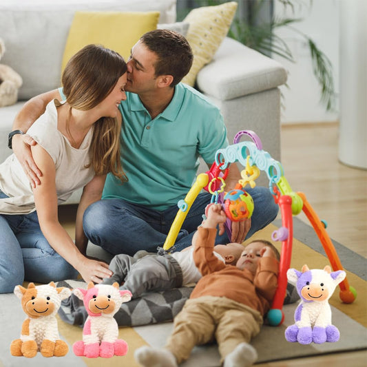 YUKOUQIAN cow plush with soft fluffy fabric for gentle hugs.