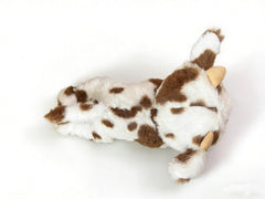 YUKOUQIAN cow plush vacuum-pack-opening demonstrates easy reshaping after unpacking.