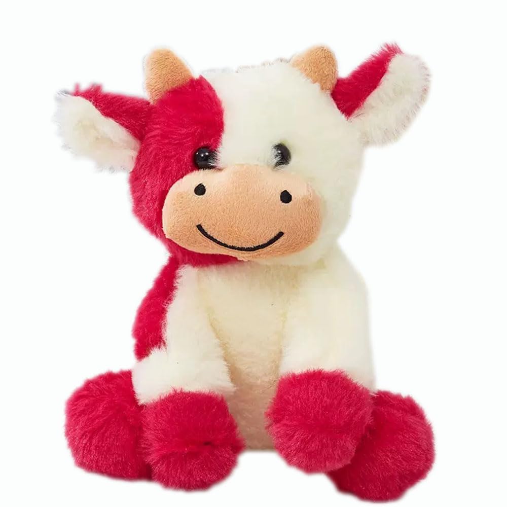 YUKOUQIAN cow plush stuffed animal with soft fur for cozy play.