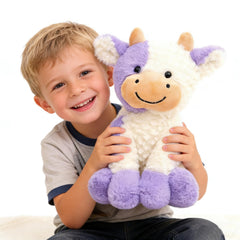 YUKOUQIAN cow stuffed animal back view, keeps its charm from every angle during play