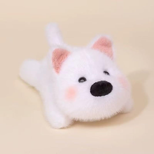YUKOUQIAN dog stuffed animal front view with soft fur for cozy cuddles