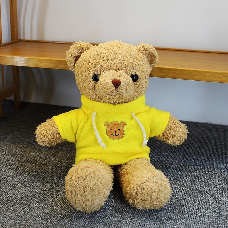 YUKOUQIAN soft plush teddy closeup shows fluffy texture and inviting touch.