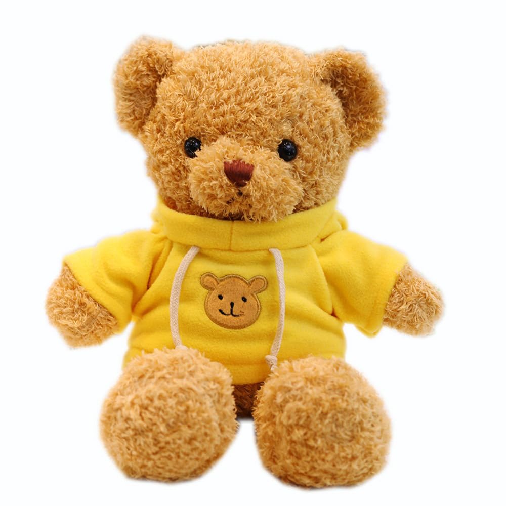 YUKOUQIAN teddy bear close-up shows soft yellow plush for cozy hugs