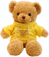 YUKOUQIAN Teddy Bear plush with soft yellow fur, ideal for cozy bedtime hugs.