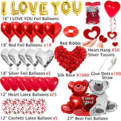 YuleFang 18in red heart foil balloons add striking focal points to celebrations