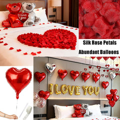 YuleFang 18in silver heart foil balloons for elegant anniversary ambiance