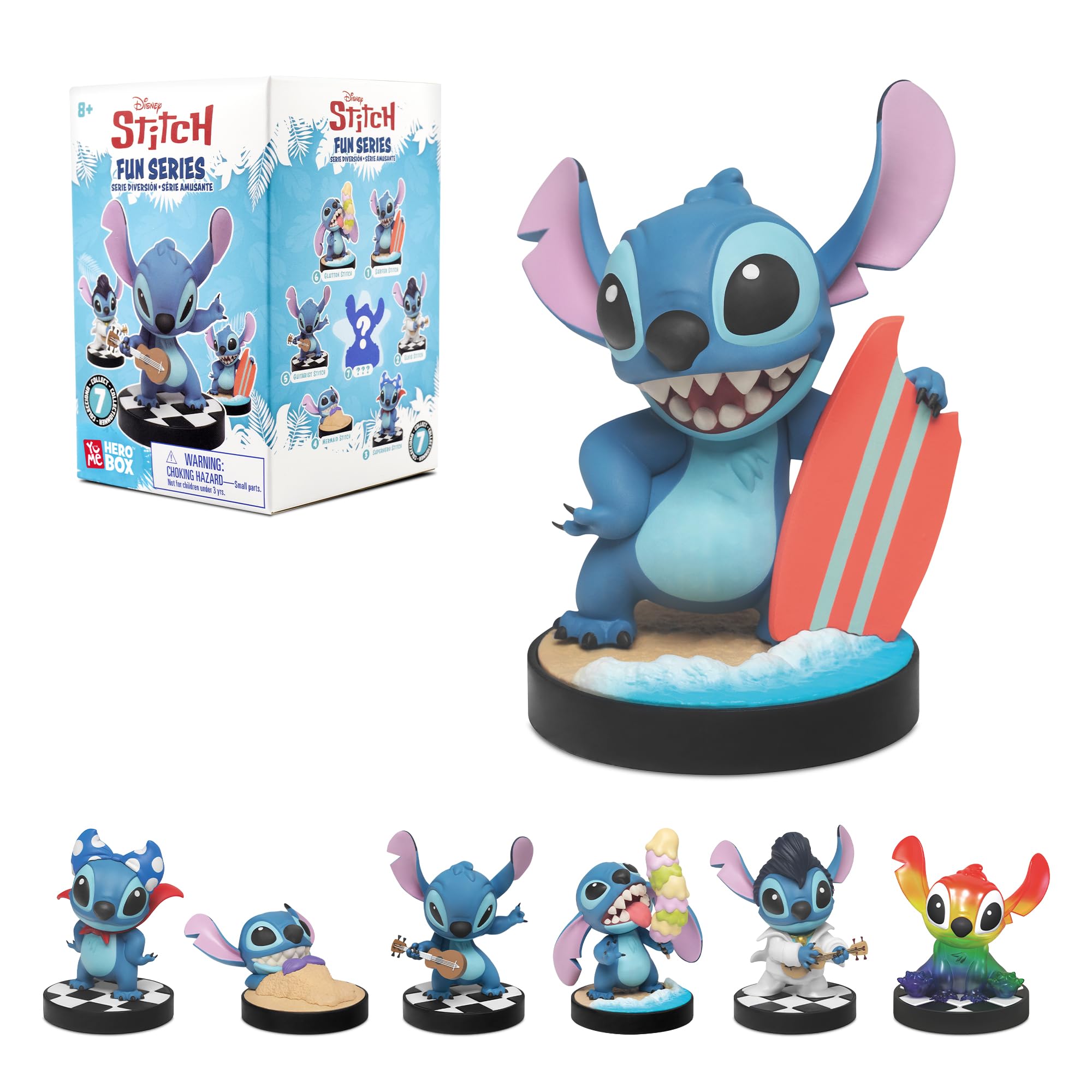 YuMe Disney Lilo & Stitch Hero Box packaging with a vibrant blind box for collection