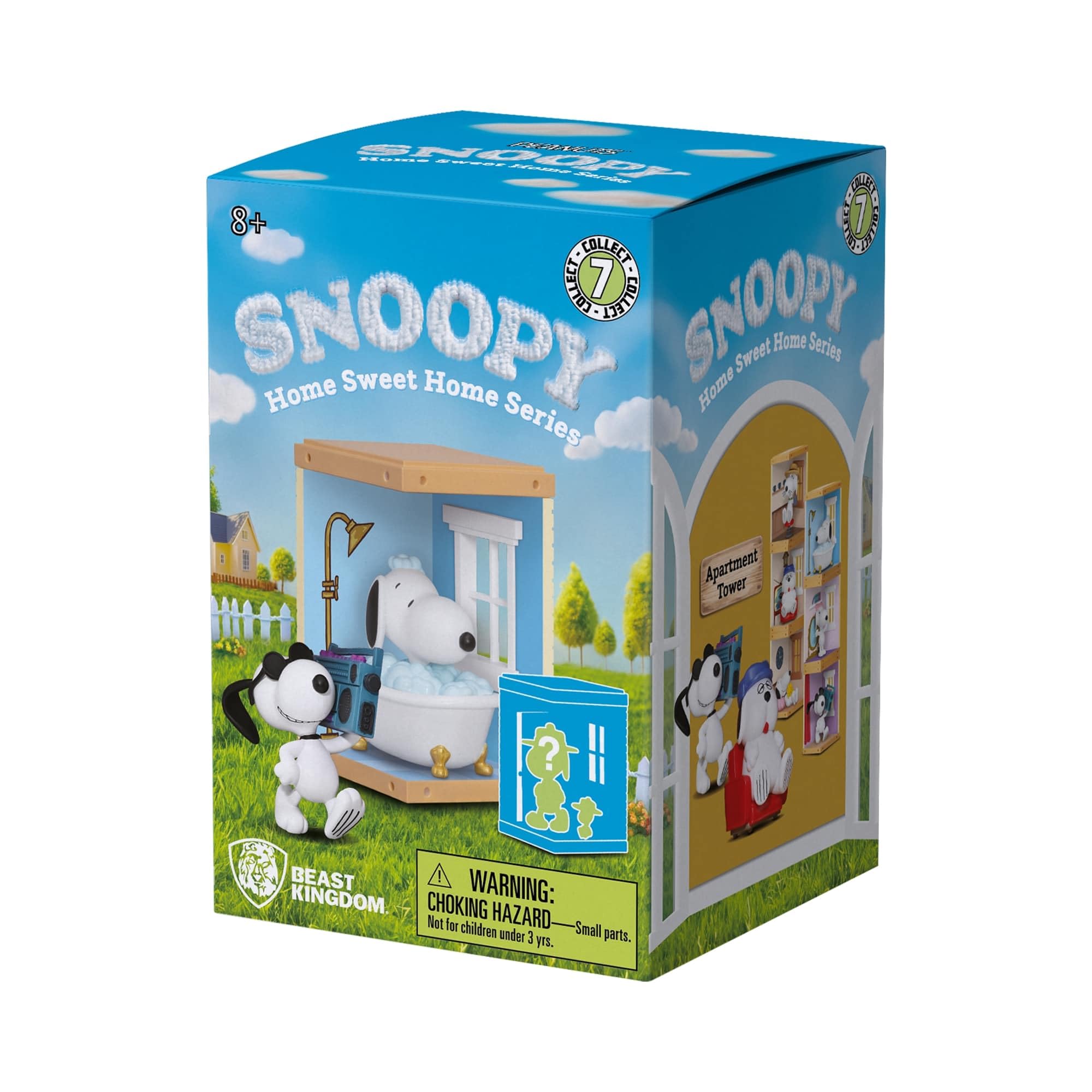 YuMe Snoopy Dancing figure with boombox, ideal for display shelves and Peanuts fans.