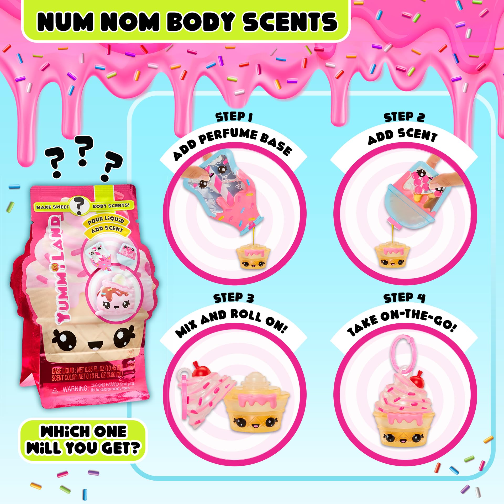 Yummiland Num Nom Body Scents keychain for easy, on-the-go fragrance access