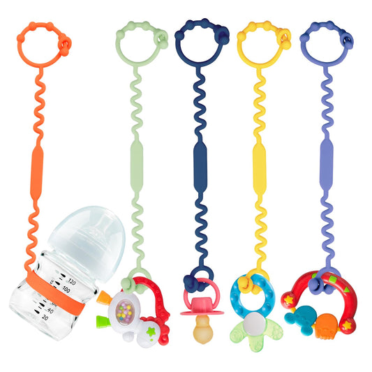 Yunaeduo toy straps secure toys to stroller, preventing drops during walks.