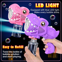 Yunaking bubble gun 360 leak-proof design keeps play area clean.
