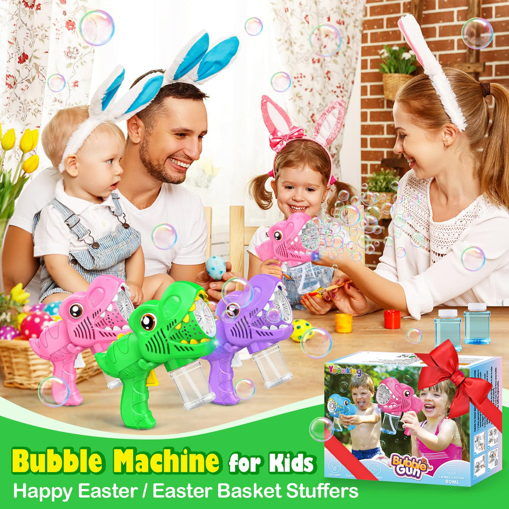 Yunaking bubble gun rechargeable battery reduces waste.