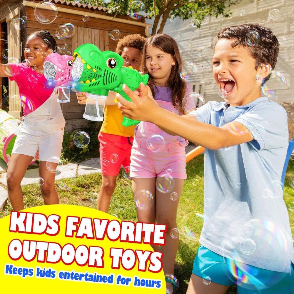 Yunaking bubble solution refills extend bubble play sessions.