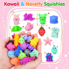 Yunaking mochi squishies offer compact sizes for pocket-sized stress relief