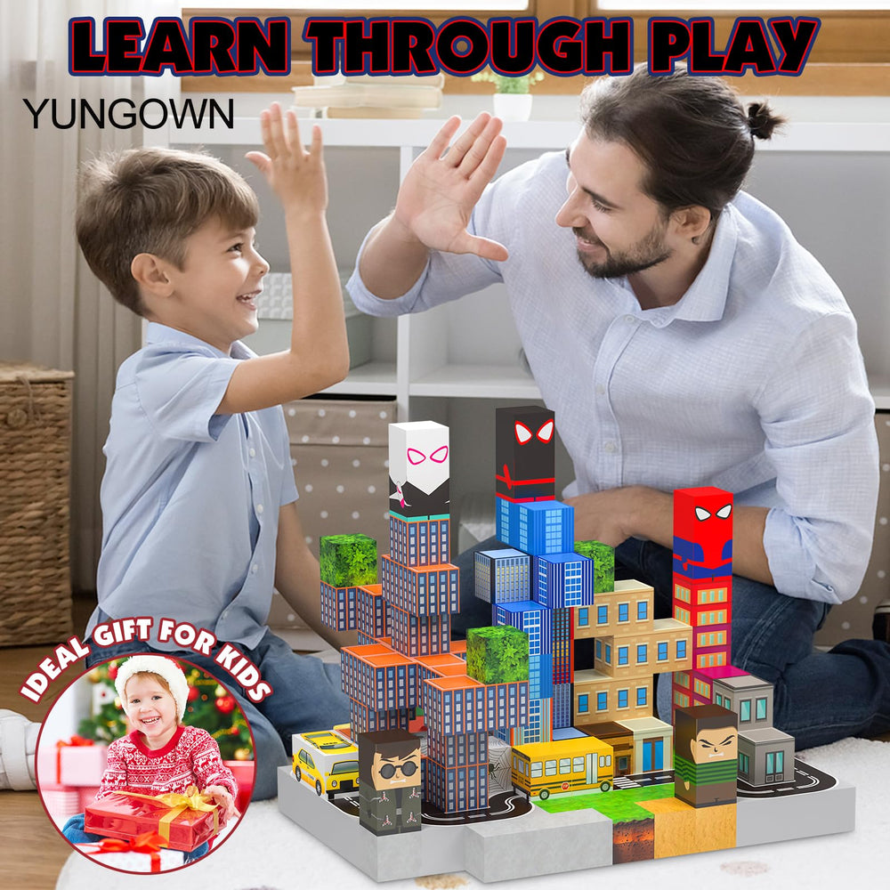 Waterproof, easy-to-clean YUNGOWN blocks in action during play