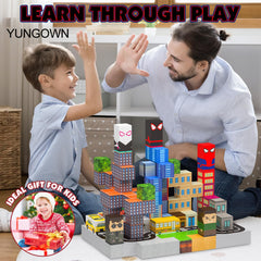 Waterproof, easy-to-clean YUNGOWN blocks in action during play
