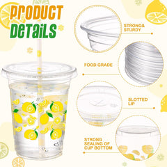 Yungyan 16oz lemonade cups with lids for easy serving