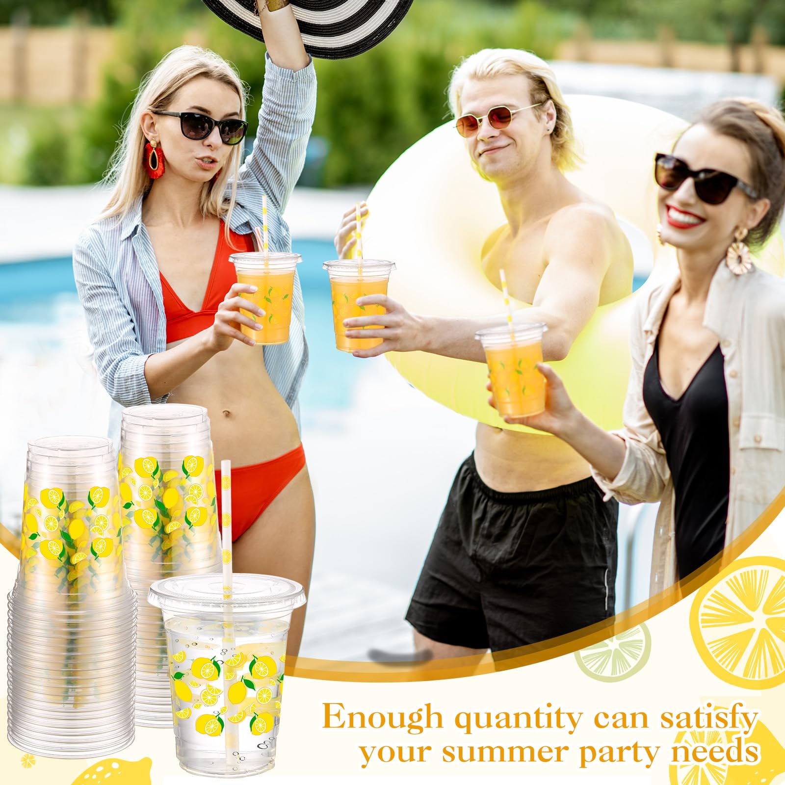 Yungyan lemon-themed party cups for celebrations