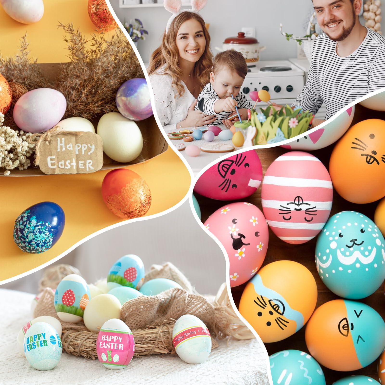 YunKo paintable wooden eggs ready for wax, watercolor, or dye experiments.