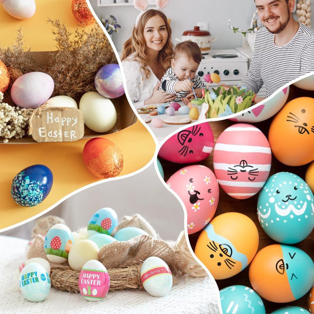 YunKo paintable wooden eggs ready for wax, watercolor, or dye experiments.