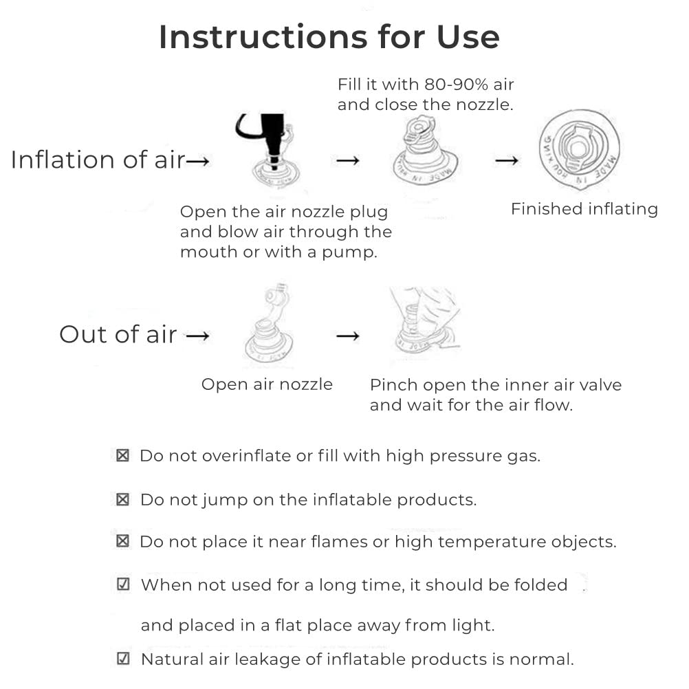 YUNLOVXEE 70% inflated fit gives secure, comfortable buoyancy.